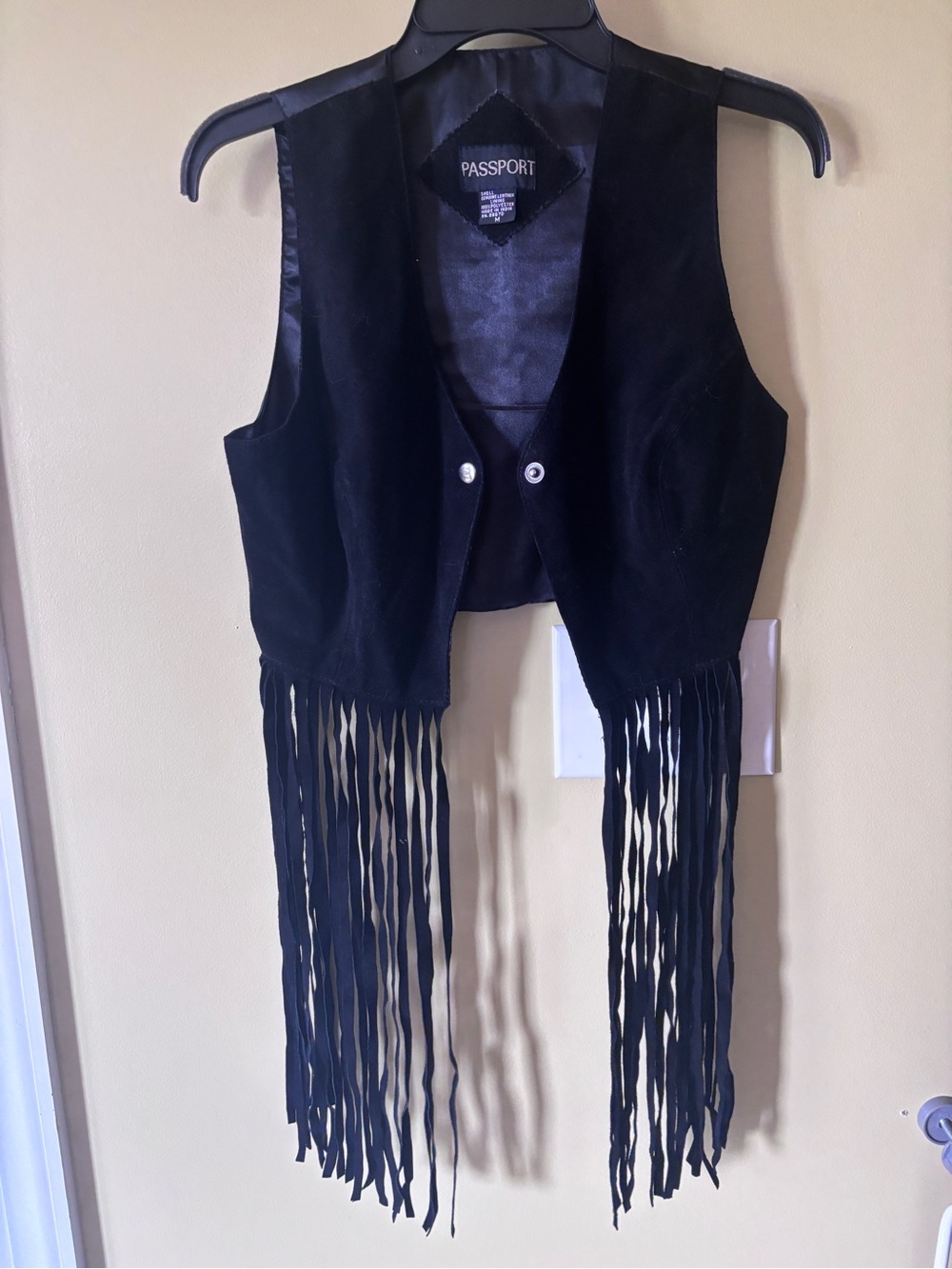 Passport Black Suede Fringe Vest